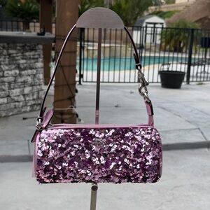 Coach Sequin Lilac handbag NWT